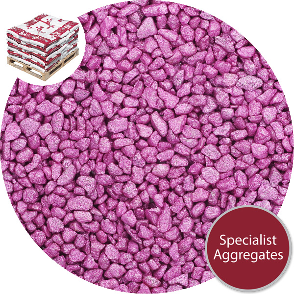 Rounded Gravel Nuggets - Starburst Pink